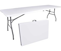 Maitinimo stalas IMPRO, sulankstomas į lagaminą, 240 cm, baltas