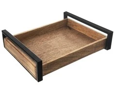 MANGO medinis serviravimo padėklas 35,5x27 cm