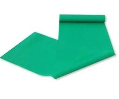 Mankštos guma 120 x 15 x 0,5 mm - žalia