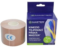 MASTER Kineziologijos juosta 5 cm x 5 m Ruda