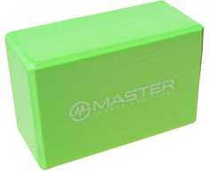 MASTER Žalias Yoga Block Cube 23 x 15 x 10 cm