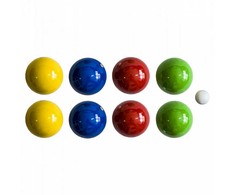 Mediniai žaidimo kamuoliukai 8 vnt - Boule, Boule, Petanque LONDERO 100 mm lagamine