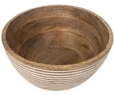 Medinis vaisių ir daržovių dubuo salotų patiekalams patiekti, 25 cm, 3 l