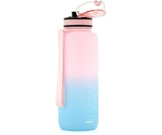 Gertuvė Meteor 1500 ml rožinis/mėlynas sportinis buteliukas