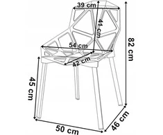 Moderni ažūrinė kėdė VECTOR juoda