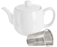 MONA balto porcelianinio arbatos puodelis su arbatos infuziniu, 700 ml