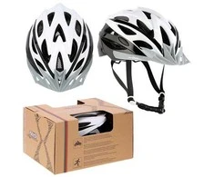 MTW210 BALTA-Juodas DYDŽIO L (59-65CM) NILS EXTREME šalmas