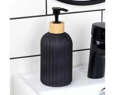 Muilo dozatoriaus stiklas juodas 400 ml