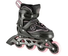 NA11008 Juodas-RAUSVAS DYDIS. M (35-38) NILS EXTREME INLINE pačiūžos