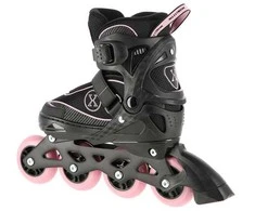 NA11008 Juodas-RAUSVAS DYDIS. M (35-38) NILS EXTREME INLINE pačiūžos