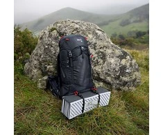 NC17103 SULANKSTAMAS TURISTINIS MIEGIMO KILIMAS SU ALIUMINIU PAPILDYMU + XPE 195 CM Juodas NILS CAMP