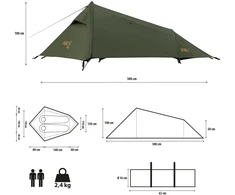 NC2502 YPAČ LENGVA PALAPINĖ SKYAIR 2 ŽALIA NILS CAMP