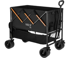 NC2607 XXL kelioninis vežimėlis juodos-oranžinės spalvos 160 l NILS CAMP