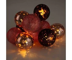 Nedūžtantys violetiniai kalėdinės eglutės šviestuvai 10 LED 4 cm
