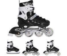 NH10905 4in1 Juodas DYDIS. S(31-34) INLINE PAČIŪRĖS SU MATMENYS. NILS EXTREME HOCKEY RAIL