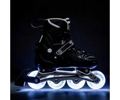 NH10905 4in1 Juodas LED DYDIS. L(39-42) INLINE PAČIŪRĖS SU MATMENYS. THE NILS EXTREME HOCKEY SKY