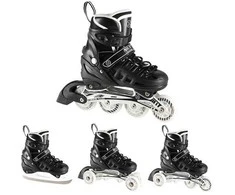 NH10905 4in1 Juodas LED DYDIS. M(35-38) INLINE RIUDŽIAI SU MATMENYS. THE NILS EXTREME HOCKEY SKY