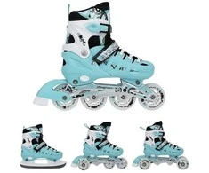 NH10905 4in1 MINT DYDIS. S(31-34) INLINE RIUDŽIAI SU MATMENYS THE NILS EXTREME HOCKEY SKY