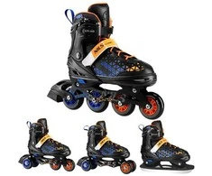 NH18190A 4in1 BRAVE INLINE RIUDŽIAI MĖLYNAS ORANŽINĖS DYDŽIO. L(39-43) SU MATMENYS. PŁ. NILS EXTREME HOKI