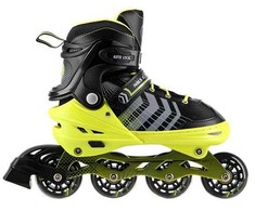 NH18192 4in1 JUODAI ŽALIAI DYDŽIAI (34-38) INLINE RIUDŽIAI SU MATMENYS PŁ. FIGURINE NILS EXTREME