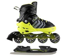 NH18192 4in1 JUODAI ŽALIAI DYDŽIO S(29-33) INLINE RIEDŽIAI SU MATMENYS. PŁ. FIGURINE NILS EXTREME