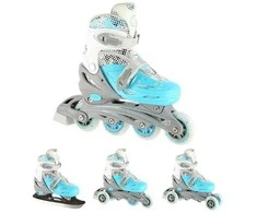 NH18331 MĖLYNA 4in1 DYDIS. M (35-38) INLINE PAČIŪRĖS SU MATMENYS THE NILS EXTREME HOCKEY SKY