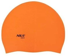 NQC VIENOS SPALVOS ORANŽINIS SILIKONINIS KEPURĖLIS SU TAŠKAIS NILS AQUA