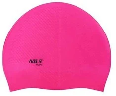 NQC VIENOS SPALVOS TAMSI ROŽINĖS SILIKONINĖS KEPURĖS SU TAŠKAIS NILS AQUA