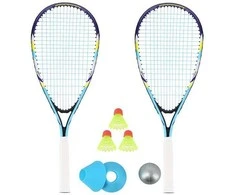 NRS005 SPEEDMINTON RINKINYS 2 REKETĖS + VEŽIMAS + ŽYMEKLIAI + KAMUOLIS + NILS Dangtis