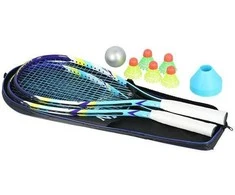 NRS005 SPEEDMINTON RINKINYS 2 REKETĖS + VEŽIMAS + ŽYMEKLIAI + KAMUOLIS + NILS Dangtis