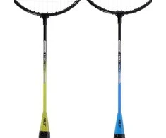 NRZ014 PLIENINIS / BADMINTONAS RINKINYS 4 REKETĖS + 3 VEŽĖLIAI + TINKLAI 195x22cm + NILS dangtelis