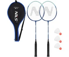 NRZ210 ALIUMINIO BADMINTONO RAKETĖS RINKINYS + 3 VEŽĖJIMAI + 1/2 NILS dangtelis