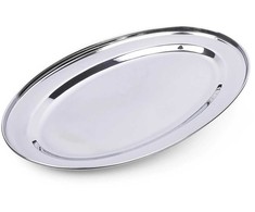 Ovalus plieno serviravimo padėklas 39x26 cm