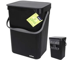 PAKABINĖ PLASTIKINIŲ ATLIEKŲ DĖŽUTĖ 10L, JUODA