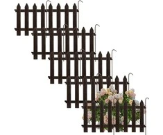 Palisade sodo tvora, ruda apvada, komplekte 10 vnt. 30x30 cm