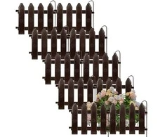 Palisade sodo tvoros apvadų komplektas rudas 10 vnt. 200 cm 20x15 cm