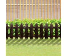 Palisade sodo tvoros apvadų komplektas rudas 10 vnt. 200 cm 20x15 cm