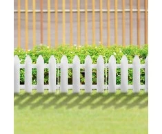 Palisade sodo tvoros baltų kraštinių apvadų rinkinys 10 vnt. 200 cm 20x15 cm