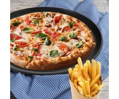 Picos keptuvės perforuotas lakštas su teflonine danga, juodas, 32 cm
