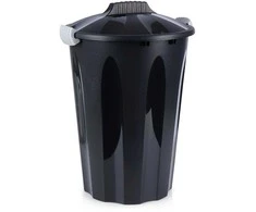 Plastikinė šiukšlių dėžė, juoda, 40 litrų