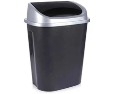 Plastikinė šiukšlių dėžė, juoda, 50 l