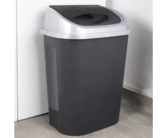 Plastikinė šiukšlių dėžė, juoda, 50 l