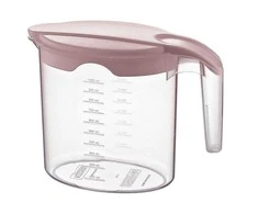 Plastikinis ąsotis su matavimo puodeliu, dangteliu, 1 l, uždarytas