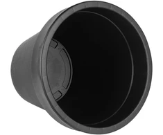 Plastikinis sodo vazonas, juodas, apvalus, 48 ​​cm