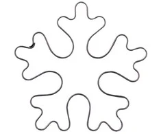 Plieninė konditerijos pjaustyklė / imbierinių sausainių formelė snaigė 6 cm