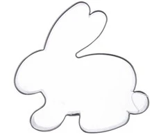 Plieninė konditerinė pjaustyklė / imbierinių sausainių formelė zuikis 6,5 cm