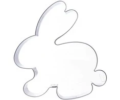 Plieninė konditerinė pjaustyklė / imbierinių sausainių pjaustyklė kiškis 10 cm