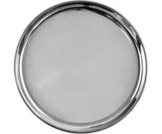Plieninis apvalus serviravimo padėklas užkandžiams, užkandžiams, sausainiams, 23 cm