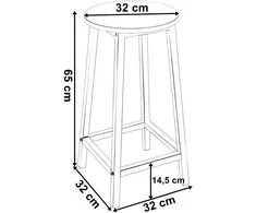 Pramoninė palėpės taburetė Flint Modern Oak