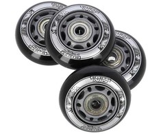 PU 64x24 82A Juodas N (4 vnt.) + ABEC-9 (8 vnt.) NILS EXTREME SET